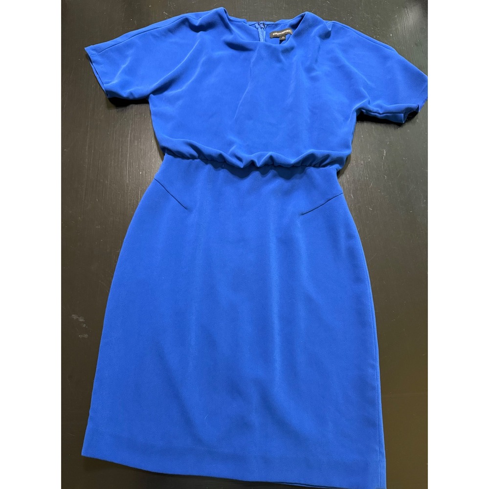 Banana Republic Royal Blue Short Sleeve Open Back Sheath Dress Size 4